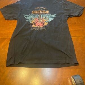 Hard Rock T Shirt Men’s Medium “I Know It’s Only Rock N Roll” Riviera Maya